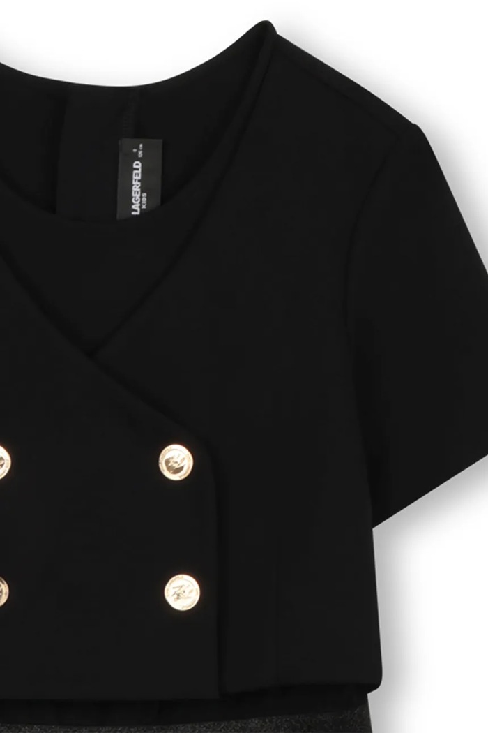 Dječja haljina Karl Lagerfeld crna Z31142.156