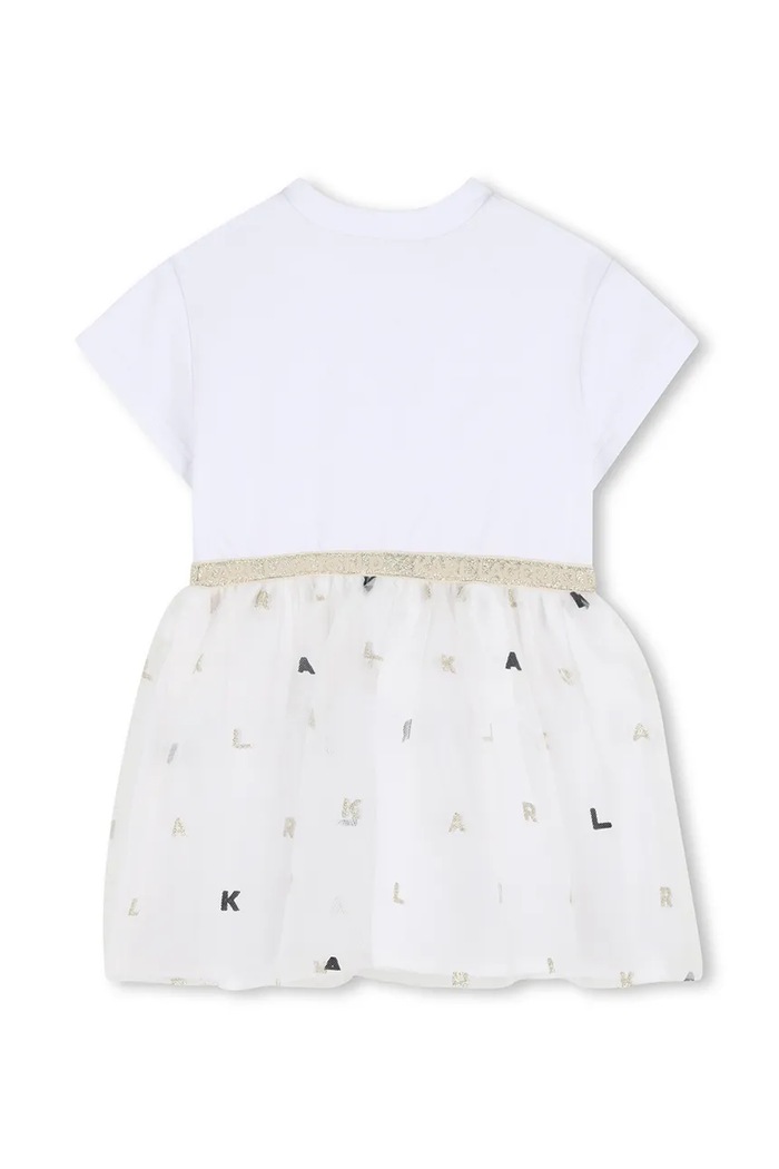 Dievčenské šaty Karl Lagerfeld Z31043.86 biela SS26
