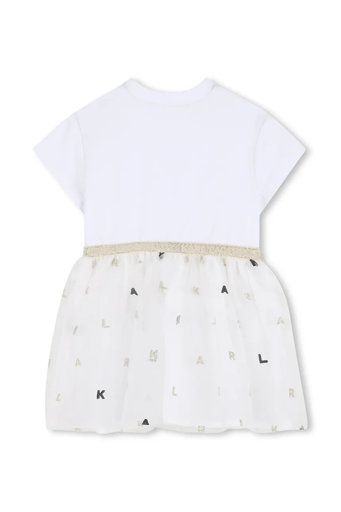 Dievčenské šaty Karl Lagerfeld Z31043.86 biela SS26