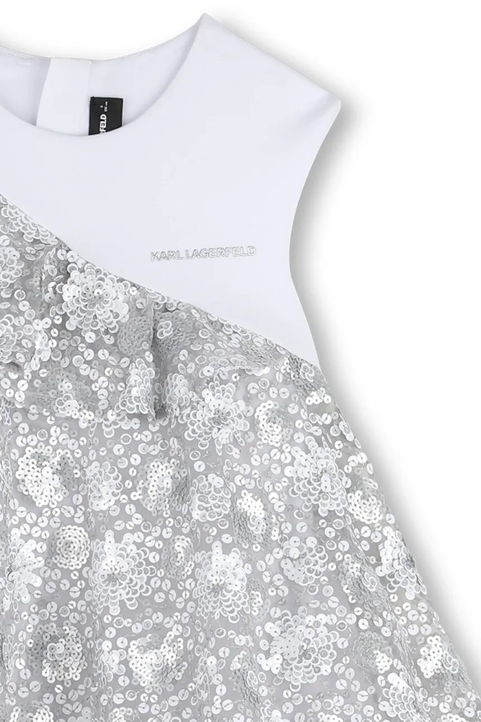 Παιδικό φόρεμα Karl Lagerfeld γκρί Z31139.114.150