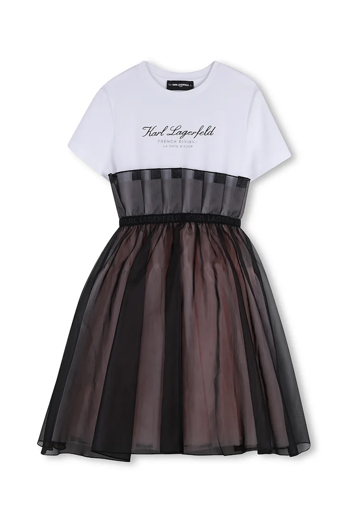 Dievčenské šaty Karl Lagerfeld Z31140.114.150 ružová SS26