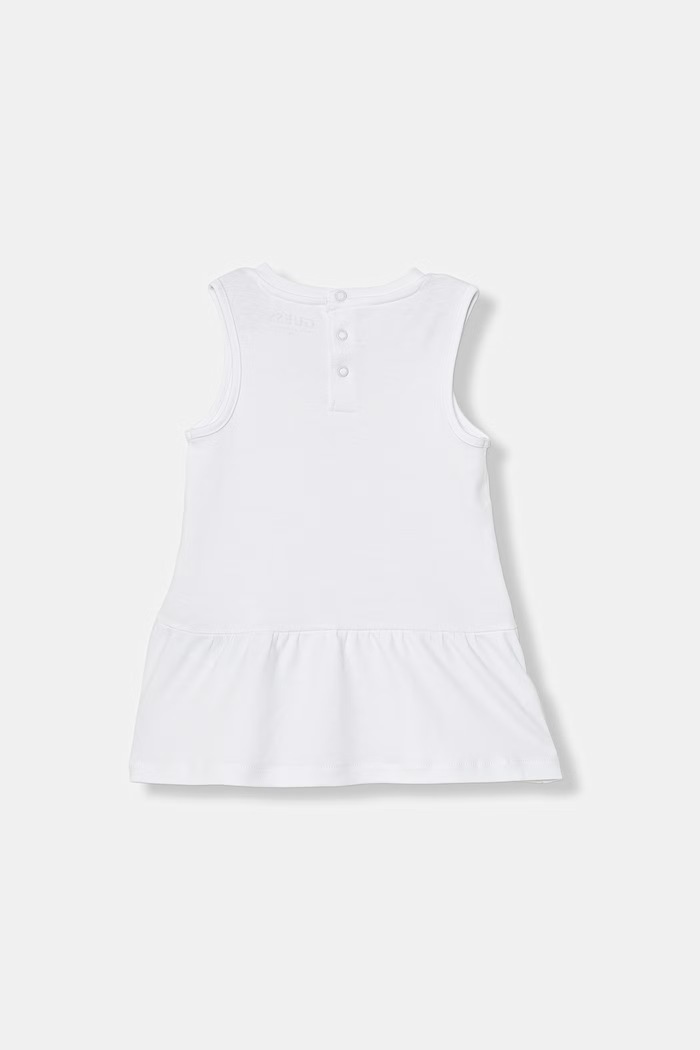 Guess rochie de bumbac alb A4GK18.KA6W4.PPY2.M