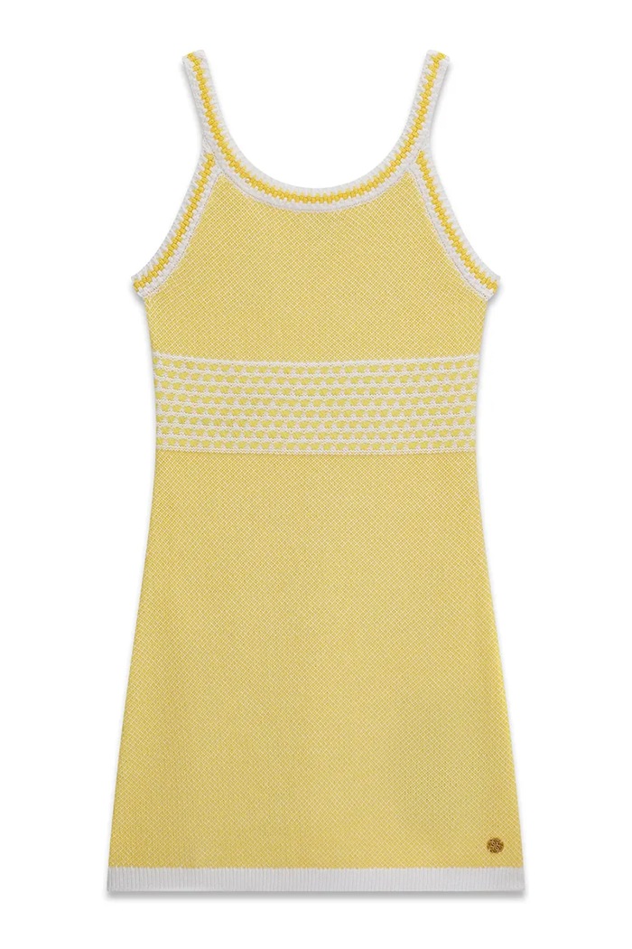 Guess sukienka bawełniana dziecięca J6GK04.Z5511.PPY2.M żółty SS26