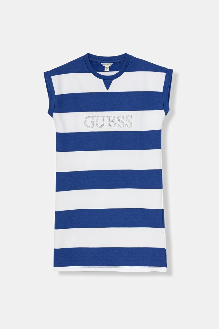 Guess rochie din bumbac albastru J6GK06.KD174.PPY2.M