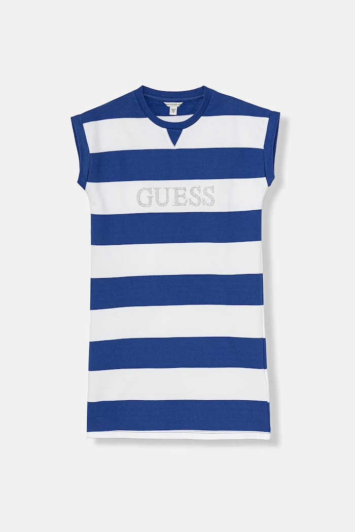 Guess rochie din bumbac albastru J6GK06.KD174.PPY2.M