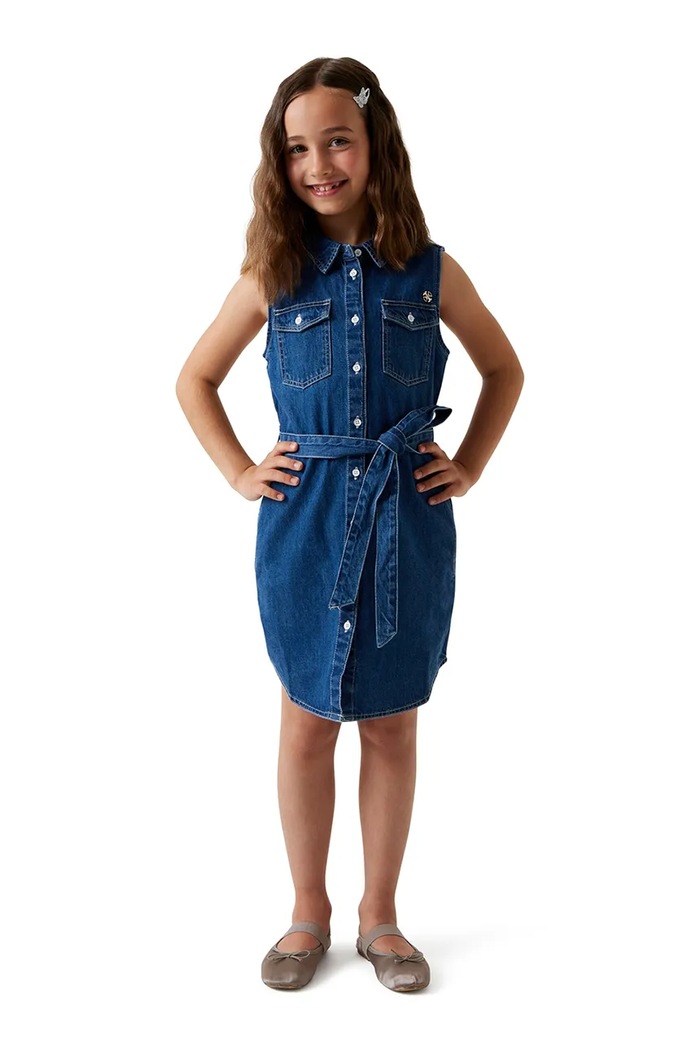 Guess sukienka letnia jeansowa granatowy J6GK24.D4EU0.PPY2.M
