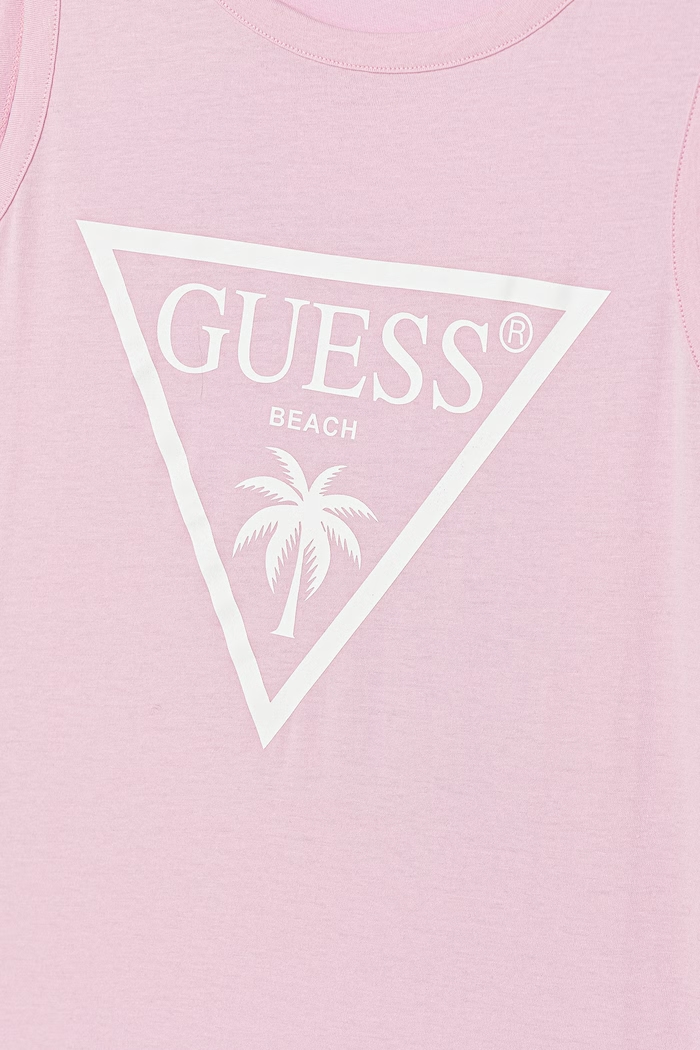 Fete Guess rochie din bumbac pentru copii J6GK25.JA914.PPY2.M roz
