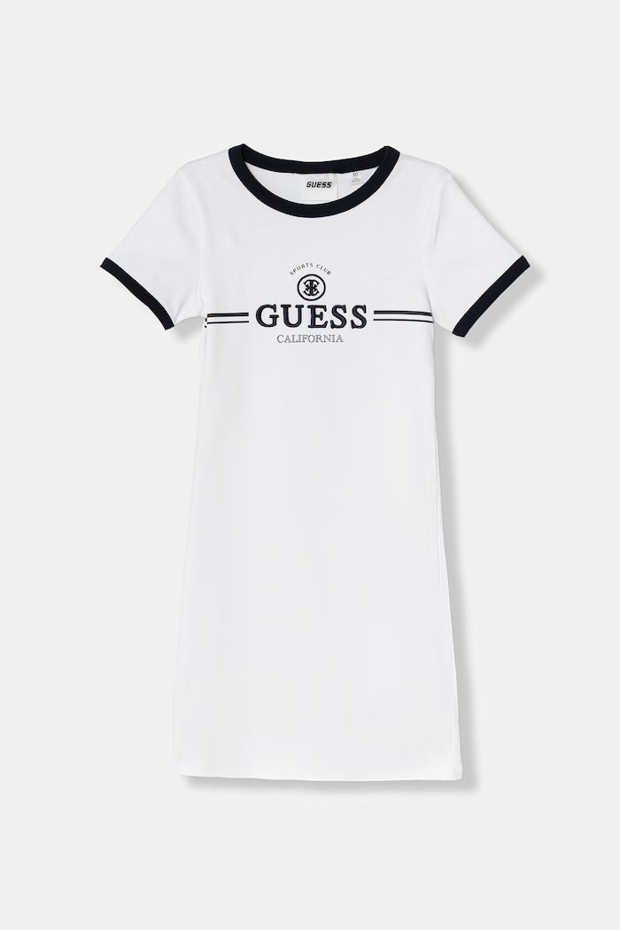 Guess Rochie cu amestec de bumbac alb J6GK26.KCQX1.PPY2.M
