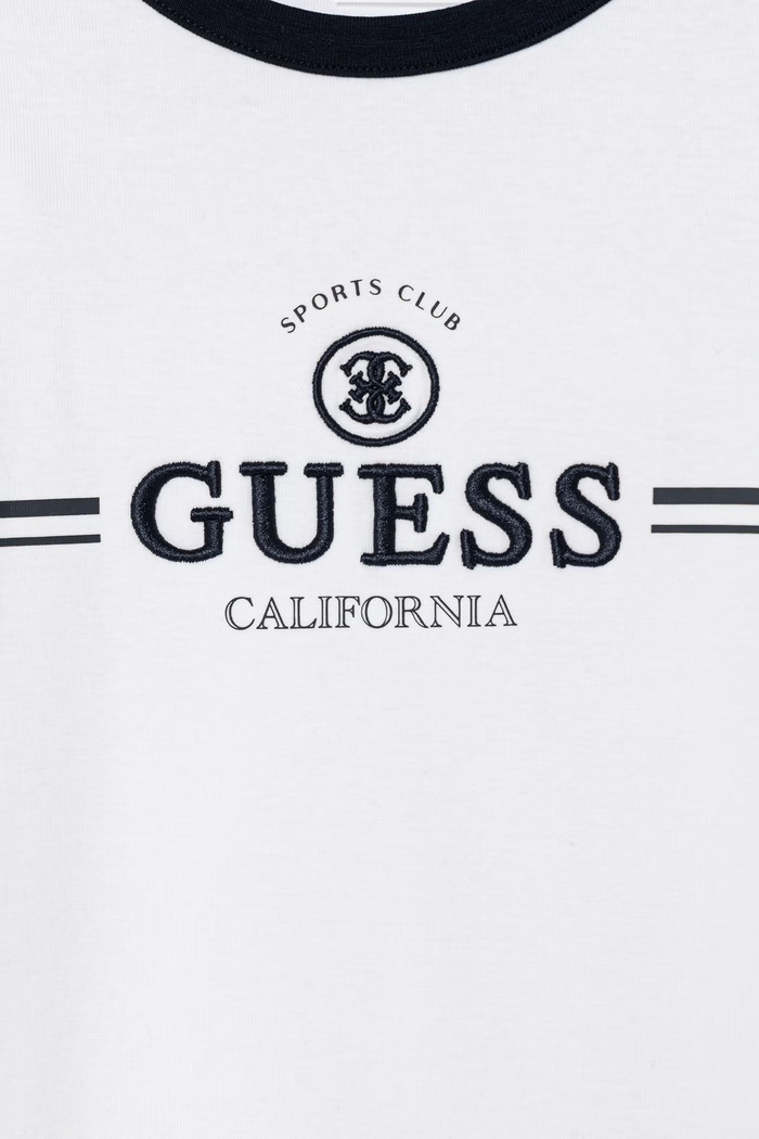Fete Guess Rochie cu amestec de bumbac J6GK26.KCQX1.PPY2.M alb