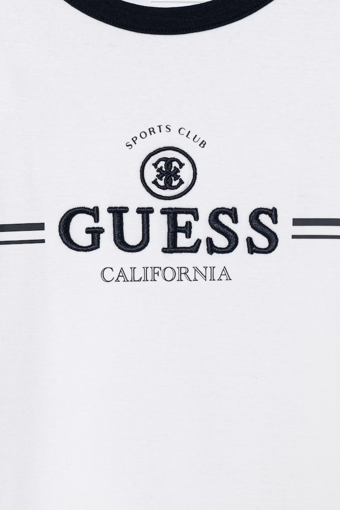 Fete Guess Rochie cu amestec de bumbac J6GK26.KCQX1.PPY2.M alb