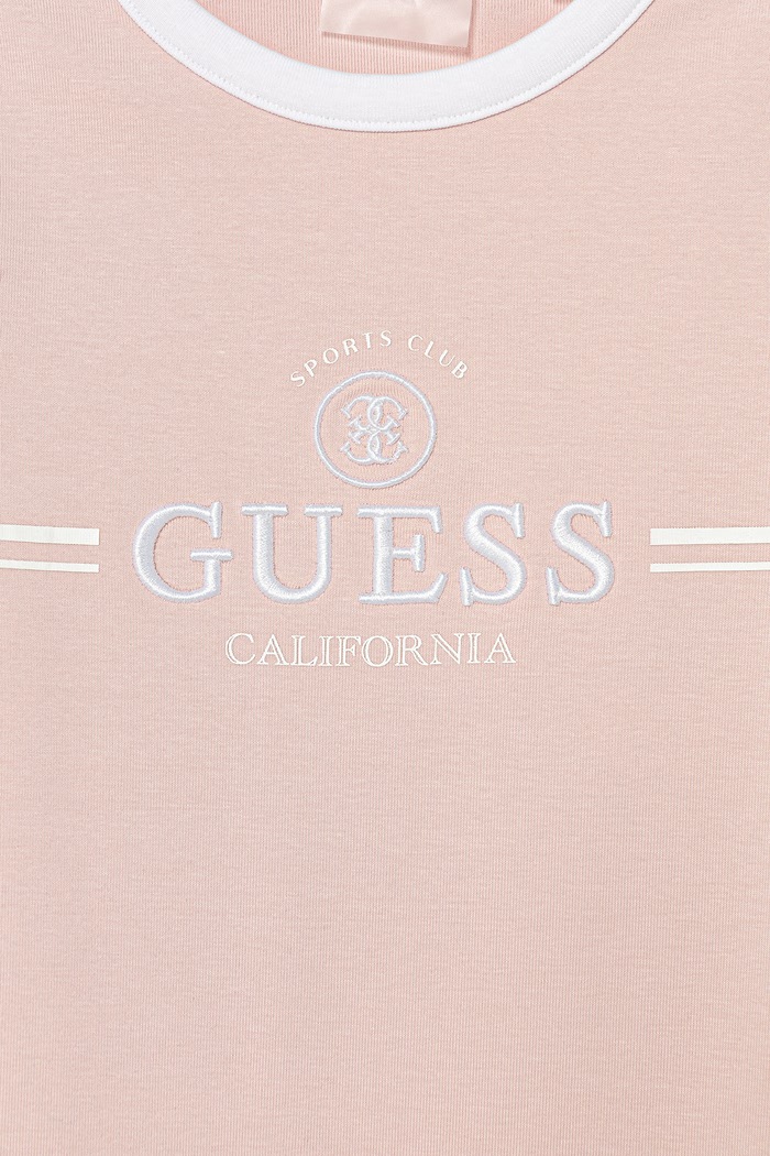Fete Guess rochie cu amestec de bumbac J6GK26.KCQX1.PPY2.M roz