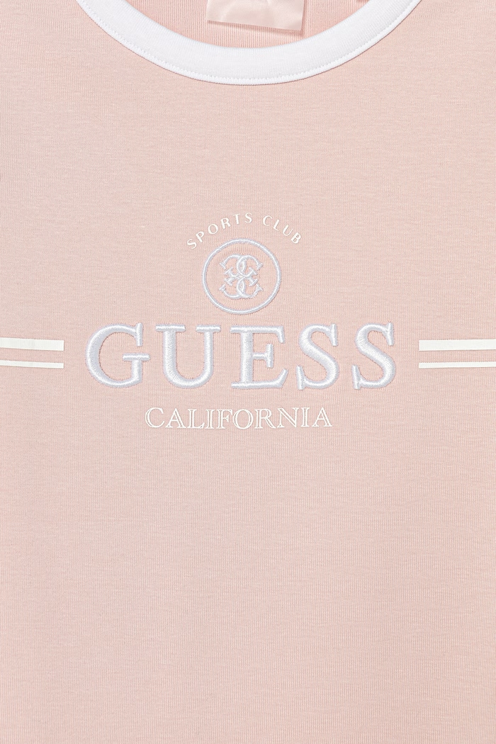 Fete Guess rochie cu amestec de bumbac J6GK26.KCQX1.PPY2.M roz