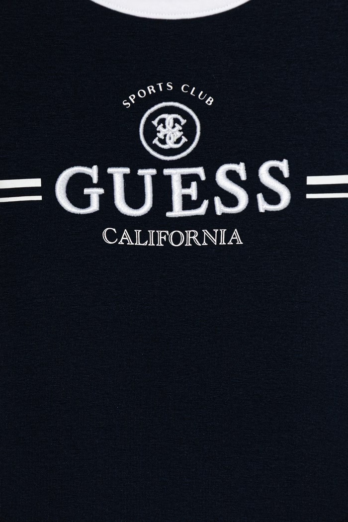 Fete Guess Rochie cu amestec de bumbac J6GK26.KCQX1.PPY2.M bleumarin