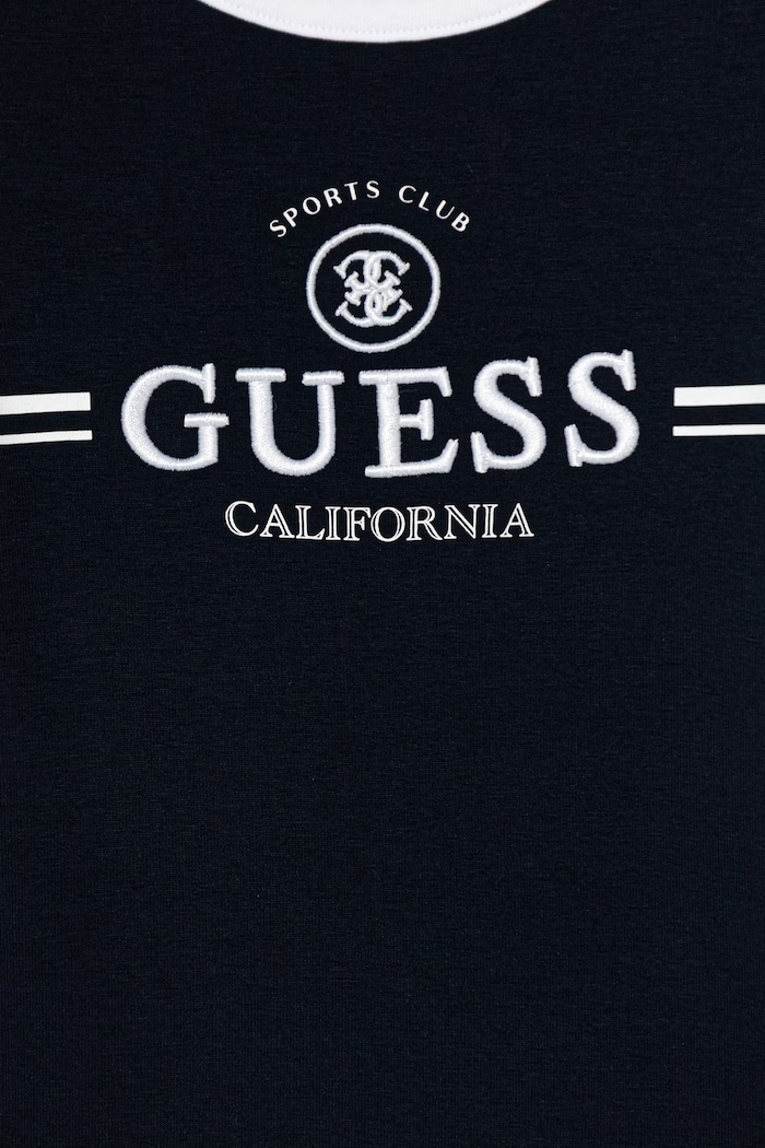 Fete Guess Rochie cu amestec de bumbac J6GK26.KCQX1.PPY2.M bleumarin