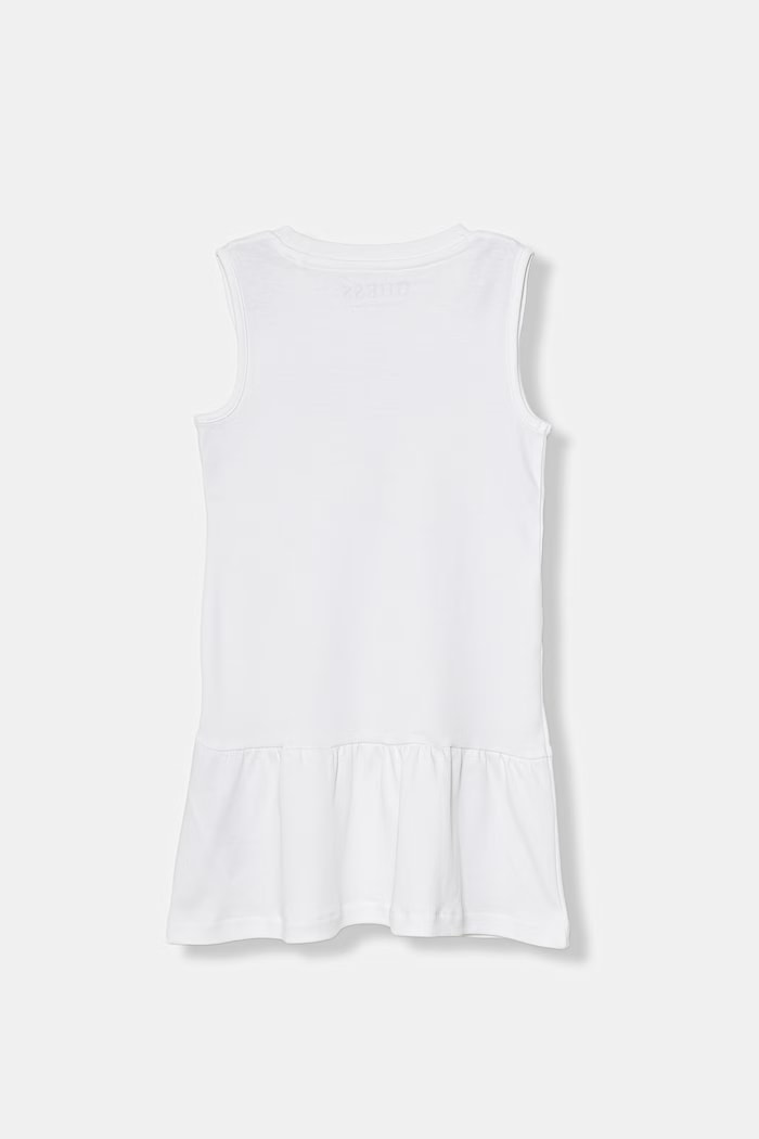 Guess rochie de bumbac K4RK23.KA6W4.PPY2.M alb SS26
