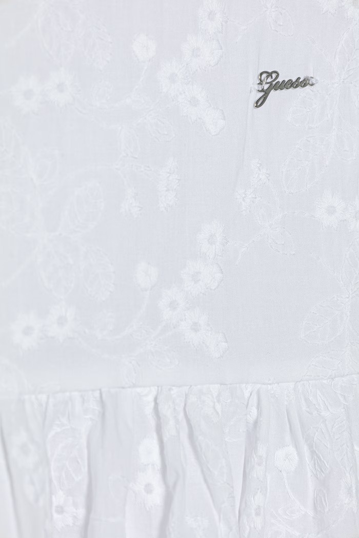 Lány Guess ruha pamut K6GK09.WH710.PPY2.M fehér