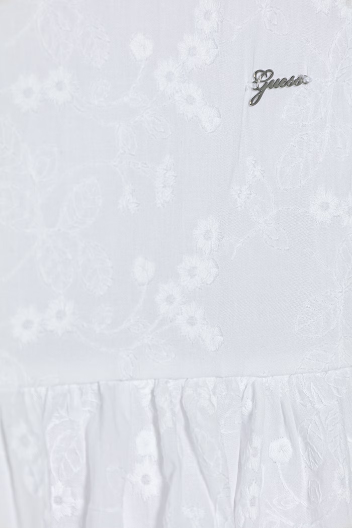 Lány Guess ruha pamut K6GK09.WH710.PPY2.M fehér