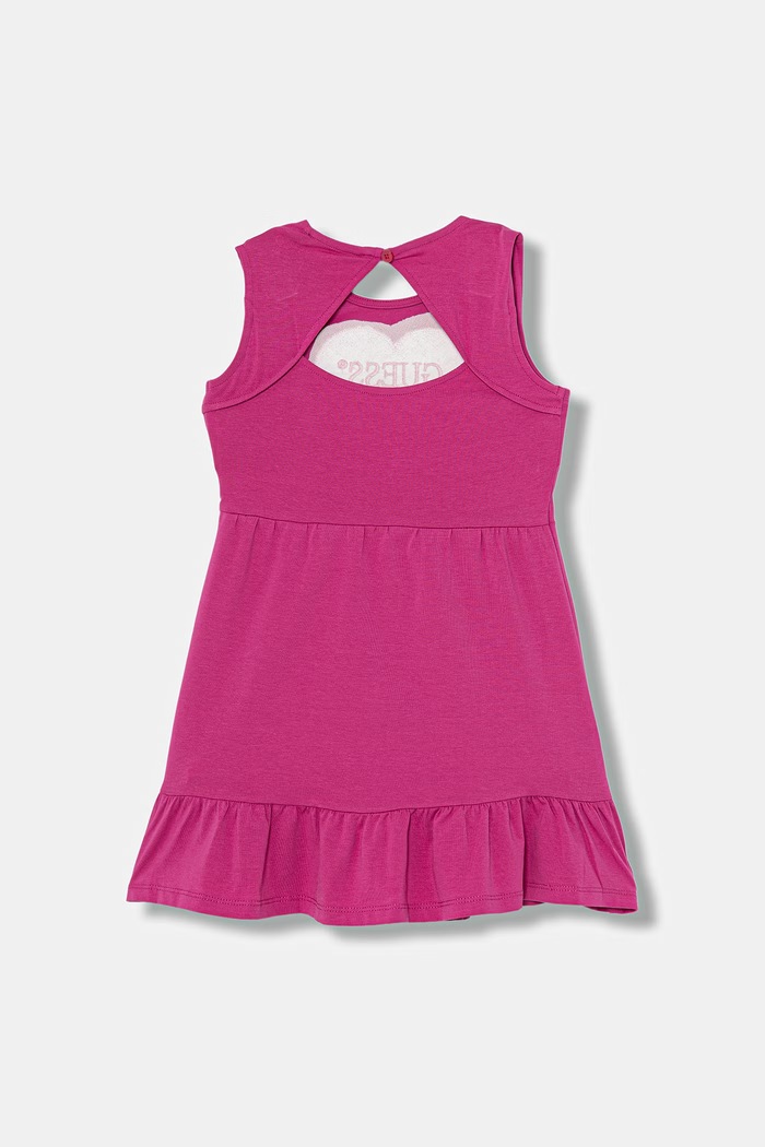 Guess obleka bombažna z elastanom K6GK12.K6YW4.PPY2.M roza SS26