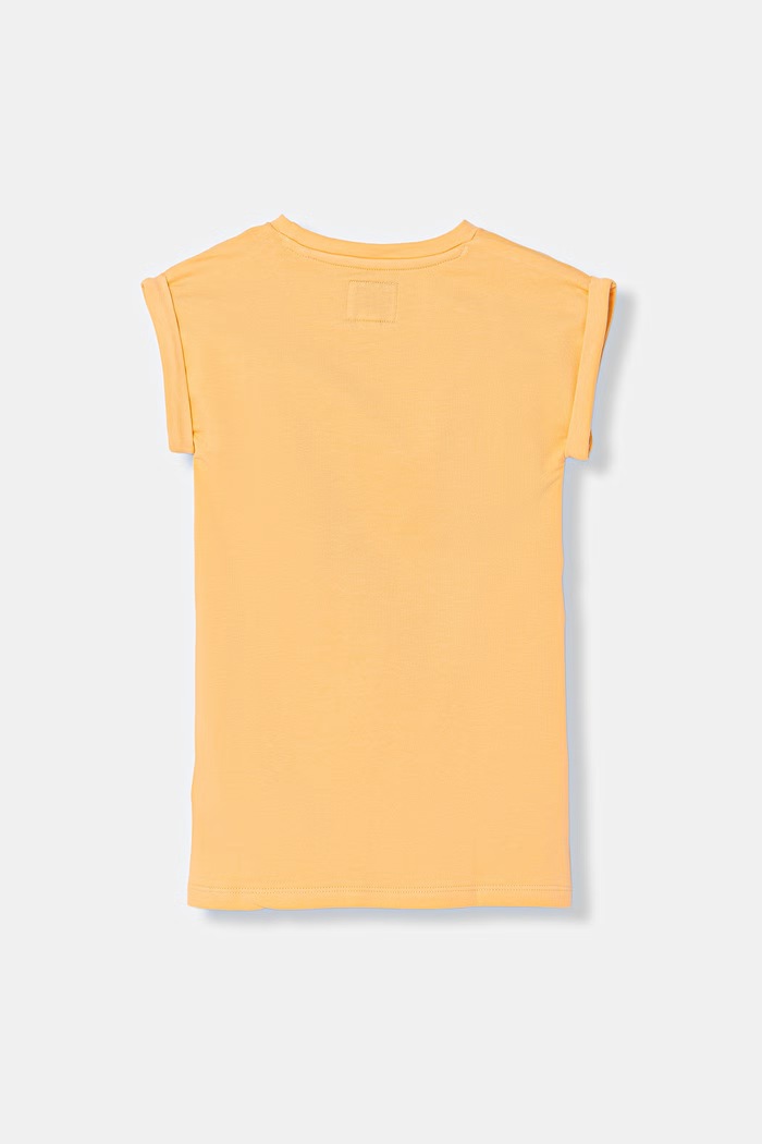 Guess obleka iz bombaža z elastanom K6GK10.KAE24.PPY2.M oranžna SS26