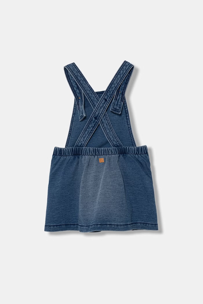 United Colors of Benetton rochie de vară din denim 4BAYAT01M.W.Stagionale bleumarin SS26