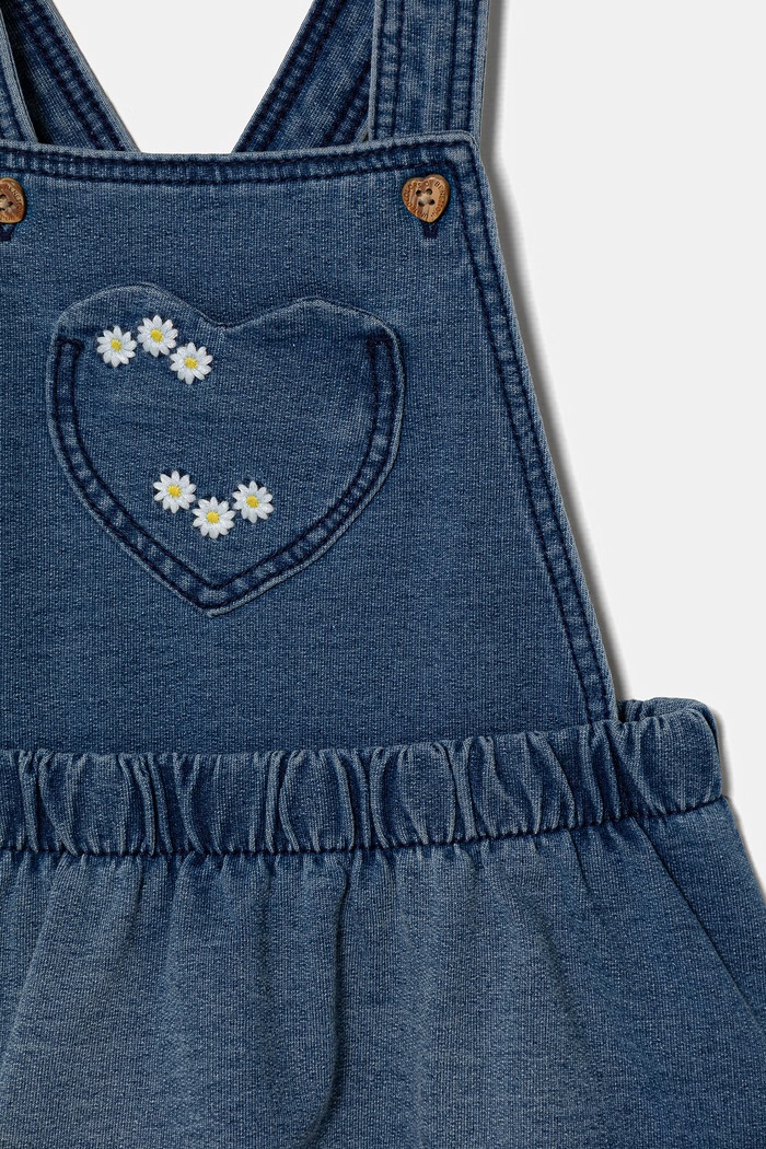 Fete United Colors of Benetton rochie de vară din denim 4BAYAT01M.W.Stagionale bleumarin