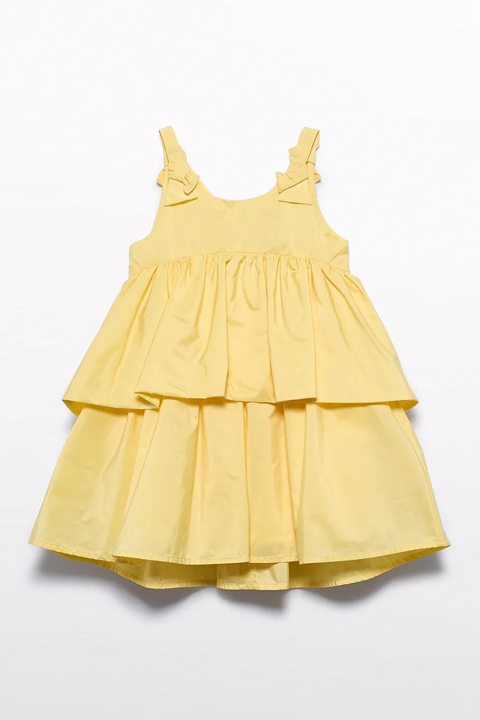 Abel&Lula šaty s rozšíreným strihom 5041.5.Mini.PPY2 žltá SS26