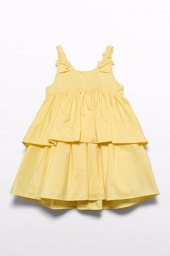 Abel&Lula šaty s rozšíreným strihom 5041.5.Mini.PPY2 žltá SS26