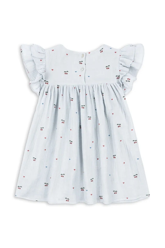 Dievča Konges Sløjd šaty bavlnené COCO DRESS GOTS KS105322.PPY2 modrá