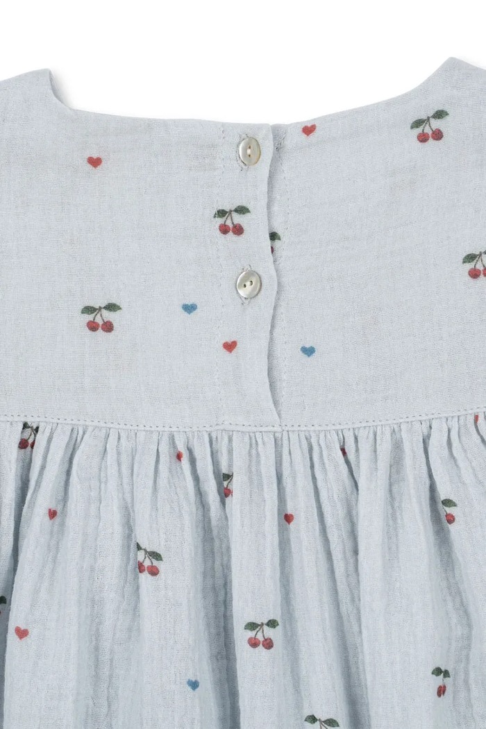 Konges Sløjd šaty bavlnené COCO DRESS GOTS modrá KS105322.PPY2