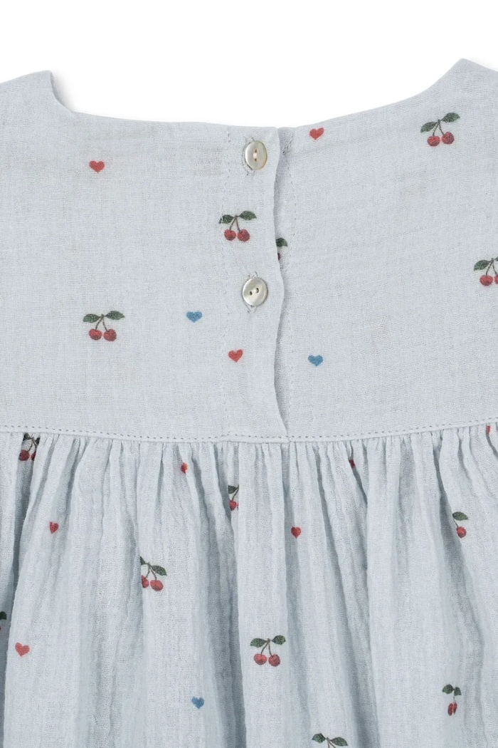 Konges Sløjd šaty bavlnené COCO DRESS GOTS modrá KS105322.PPY2