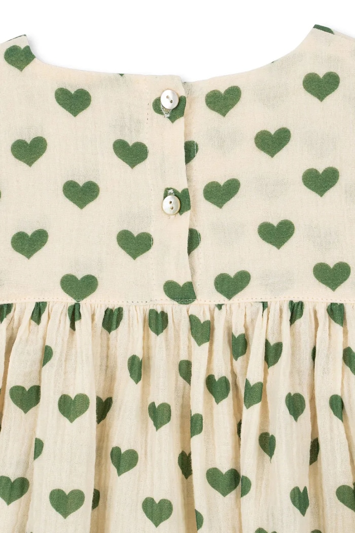 Konges Sløjd sukienka bawełniana COCO DRESS GOTS beżowy KS105322.PPY2