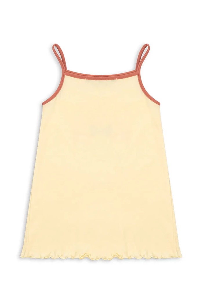 Dievča Konges Sløjd šaty bavlnené ERA STRAP DRESS OCS KS105358.PPY2 žltá