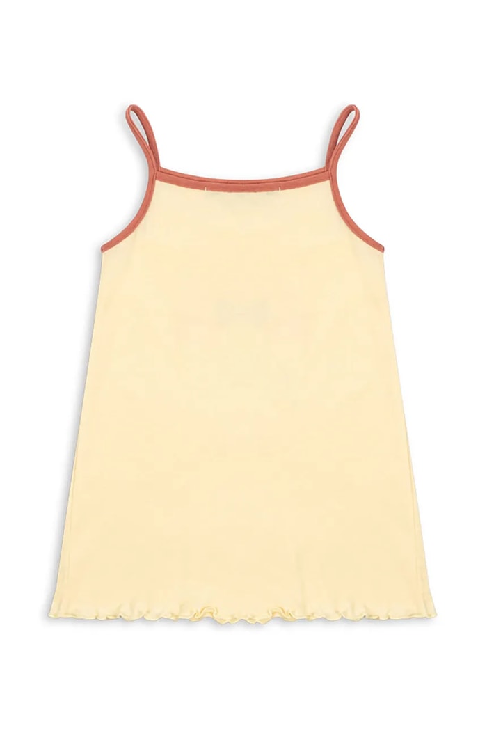 Dievča Konges Sløjd šaty bavlnené ERA STRAP DRESS OCS KS105358.PPY2 žltá