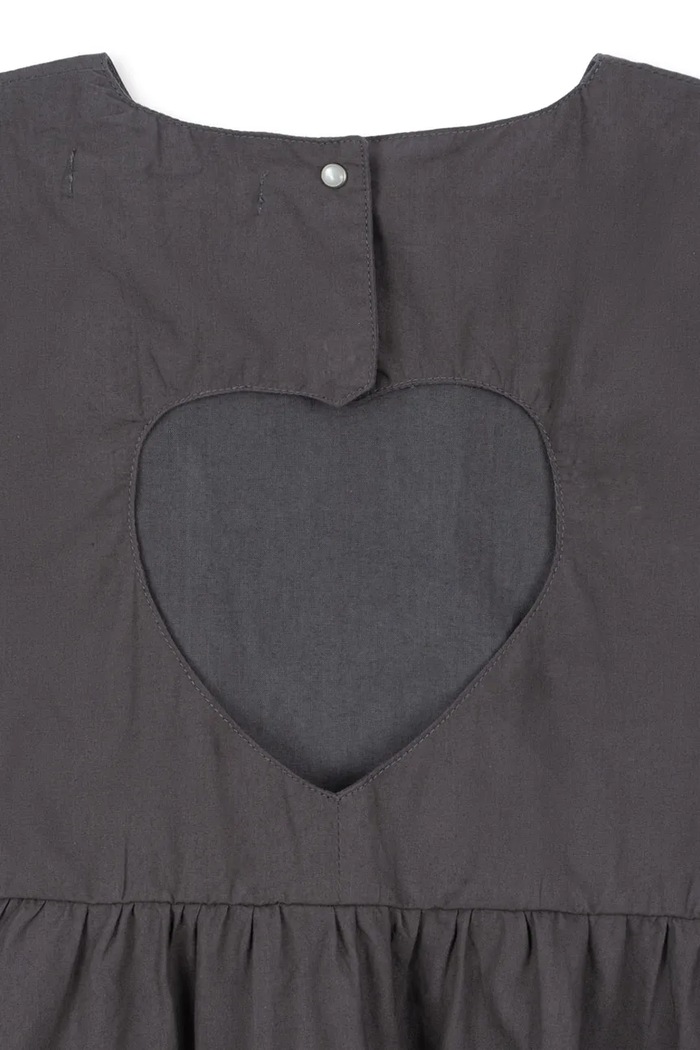 Konges Sløjd šaty bavlnené HEARLY DRESS GOTS sivá KS105411.PPY2