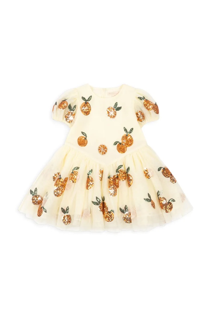Konges Sløjd šaty HEARTLILY DRESS KS105412.PPY2 béžová SS26