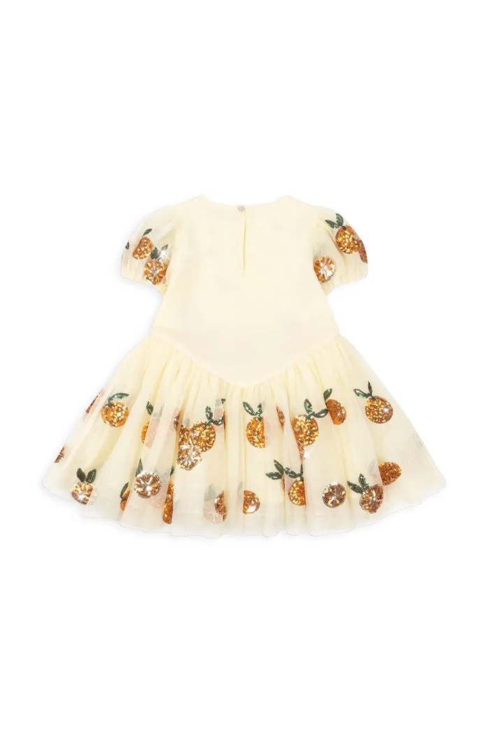 Dievča Konges Sløjd šaty HEARTLILY DRESS KS105412.PPY2 béžová