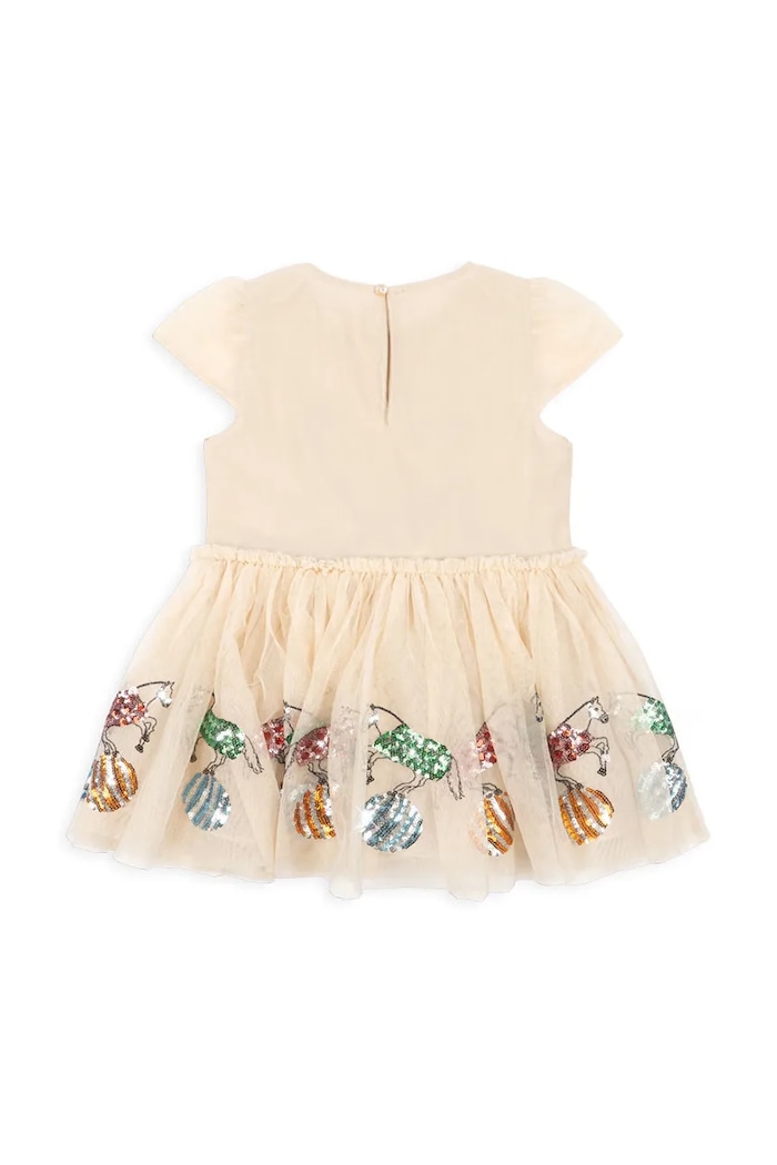 Dievča Konges Sløjd šaty ODETTE DRESS KS105509.PPY2 béžová