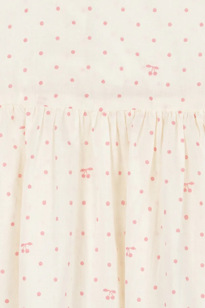 Konges Sløjd sukienka bawełniana PACEY DRESS GOTS KS105510.PPY2 beżowy