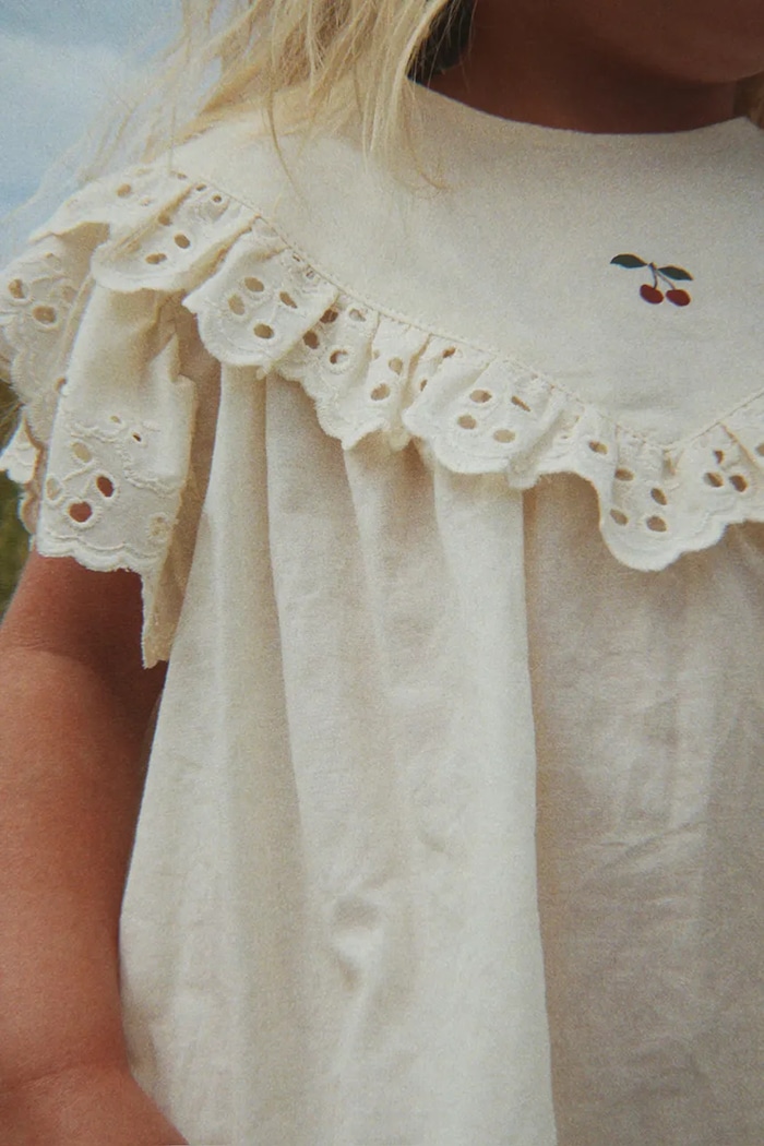 Konges Sløjd sukienka rozkloszowana bawełniana POSEY DRESS KS105525.PPY2