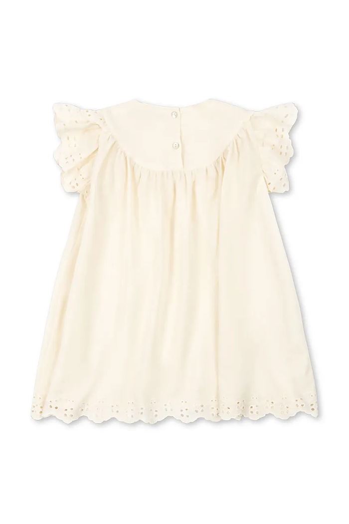 Konges Sløjd sukienka rozkloszowana bawełniana POSEY DRESS KS105525.PPY2 beżowy SS26