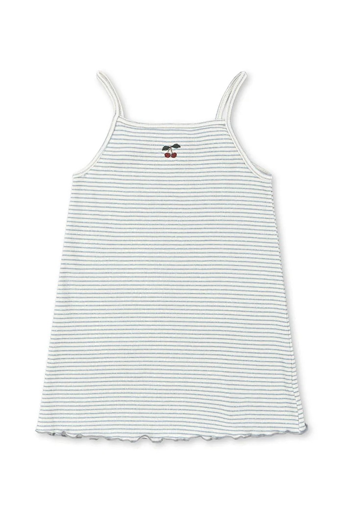 Konges Sløjd šaty s bavlnou ROLI STRAP DRESS OCS modrá KS105532.PPY2