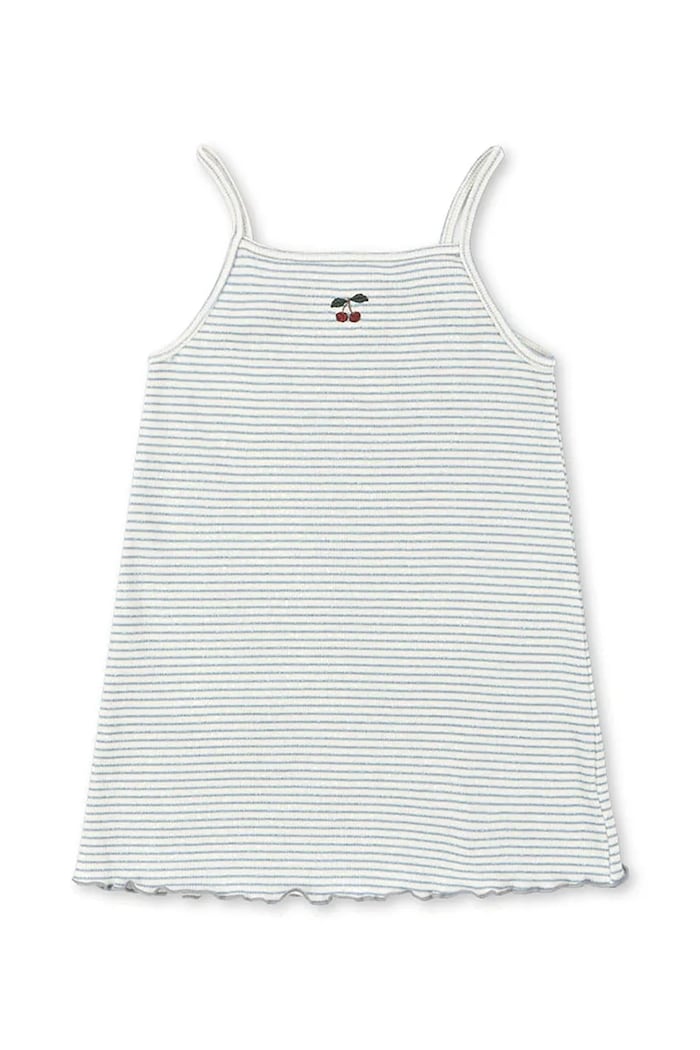 Konges Sløjd šaty s bavlnou ROLI STRAP DRESS OCS modrá KS105532.PPY2