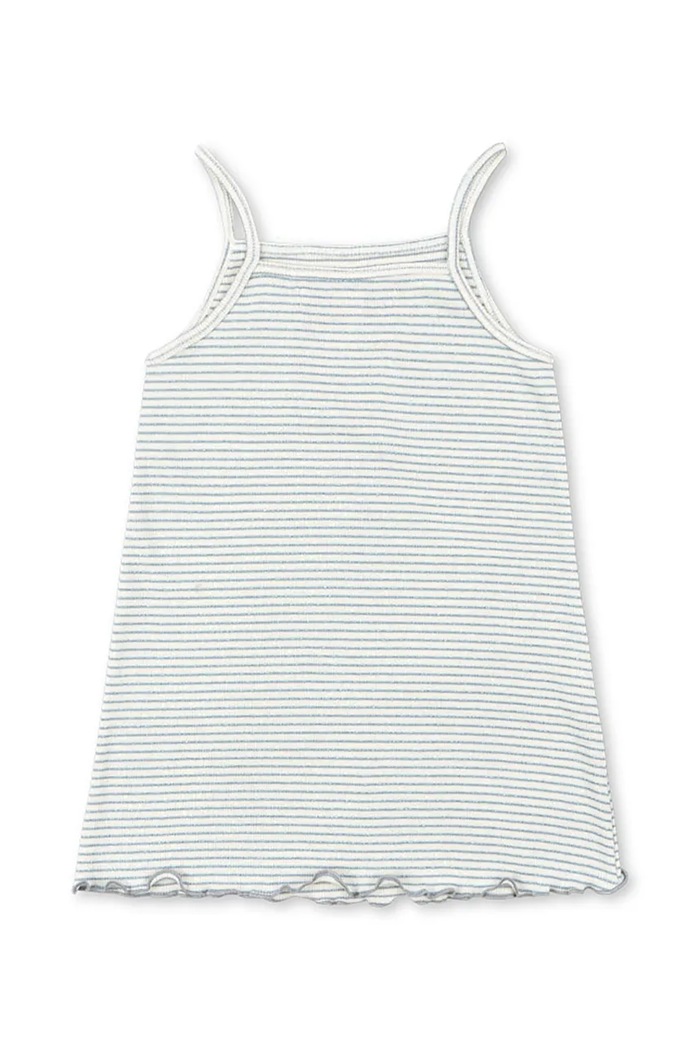 Dievča Konges Sløjd šaty s bavlnou ROLI STRAP DRESS OCS KS105532.PPY2 modrá