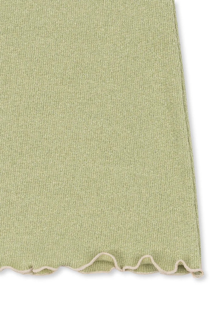 Konges Sløjd šaty s bavlnou ROLI STRAP DRESS OCS zelená KS105532.PPY2