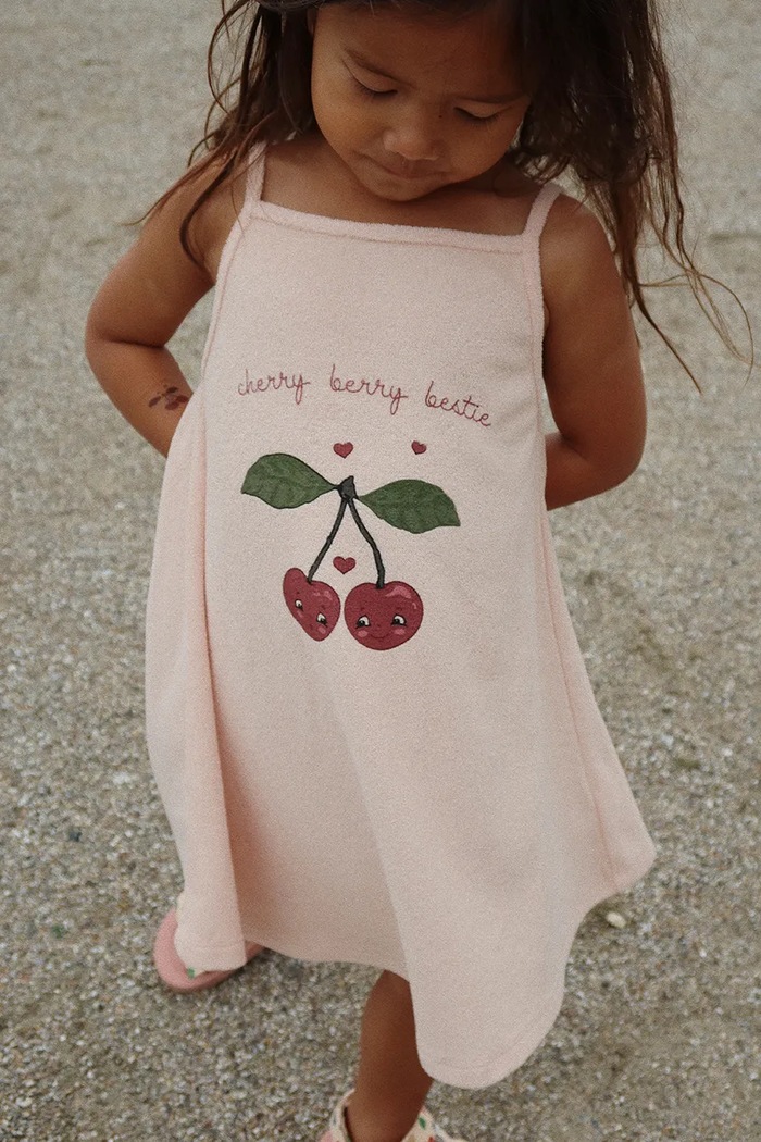 Konges Sløjd šaty bavlnené ITTY STRAP DRESS GOTS - EXCLUSIVE ružová KS105655.PPY2