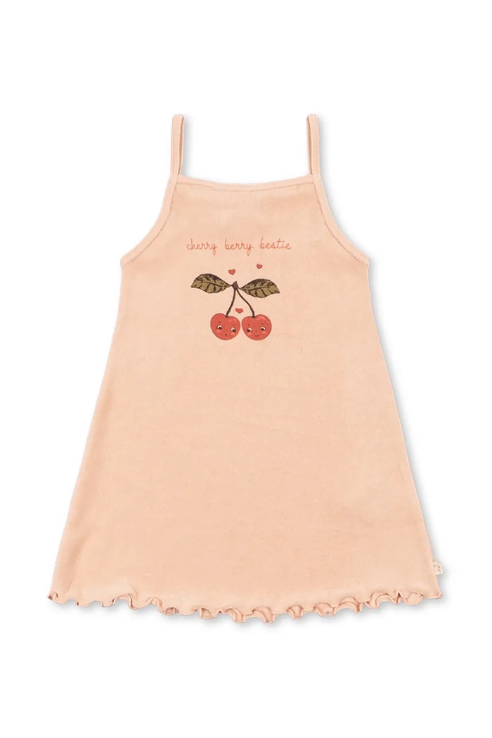 Konges Sløjd šaty bavlnené ITTY STRAP DRESS GOTS - EXCLUSIVE KS105655.PPY2 ružová SS26