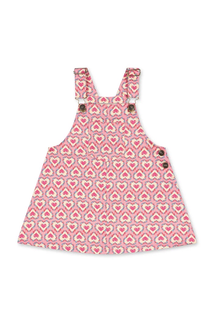 Konges Sløjd nyári pamut FRANKIE OVERALL DRESS GOTS rózsaszín KS103181.PPY2