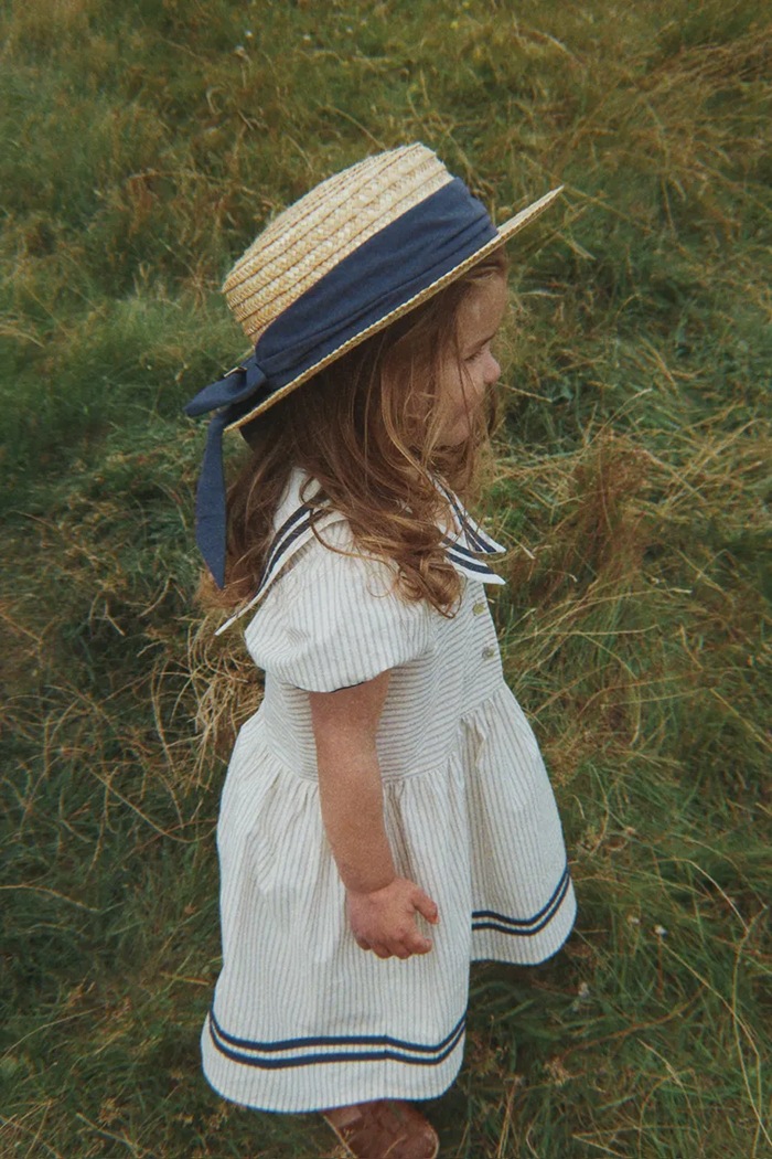 Konges Sløjd kiszélesedő ruha pamut ALLIE SAILOR DRESS GOTS fehér KS105253.PPY2