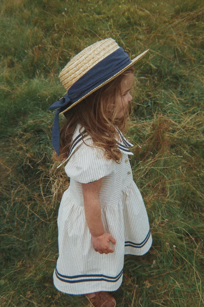 Konges Sløjd kiszélesedő ruha pamut ALLIE SAILOR DRESS GOTS fehér KS105253.PPY2