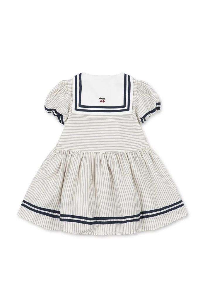 Lány Konges Sløjd kiszélesedő ruha pamut ALLIE SAILOR DRESS GOTS KS105253.PPY2 fehér